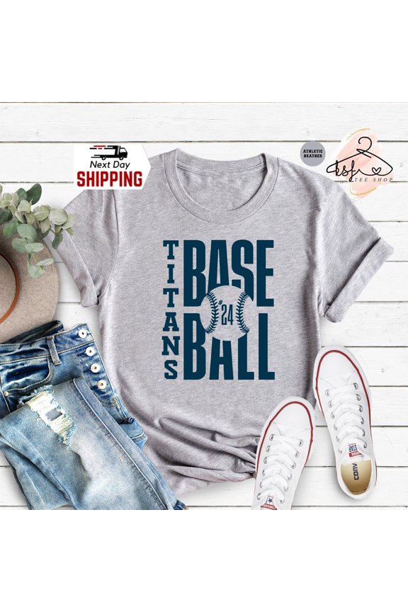 Custom Baseball Team and Number TShirt Baseball Player Tee