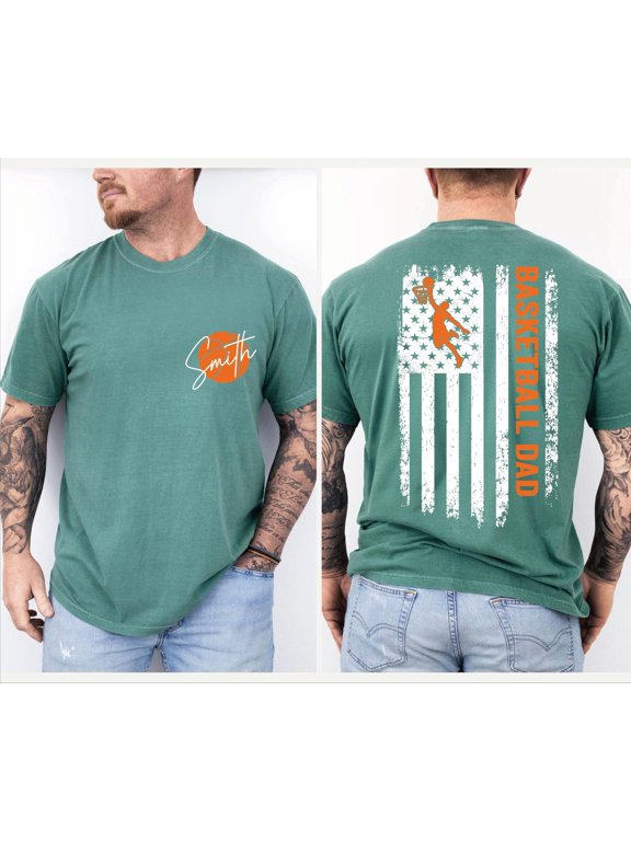 Custom Basketball Boy Dad Shirt Personalized Game Day Mama Tee L611