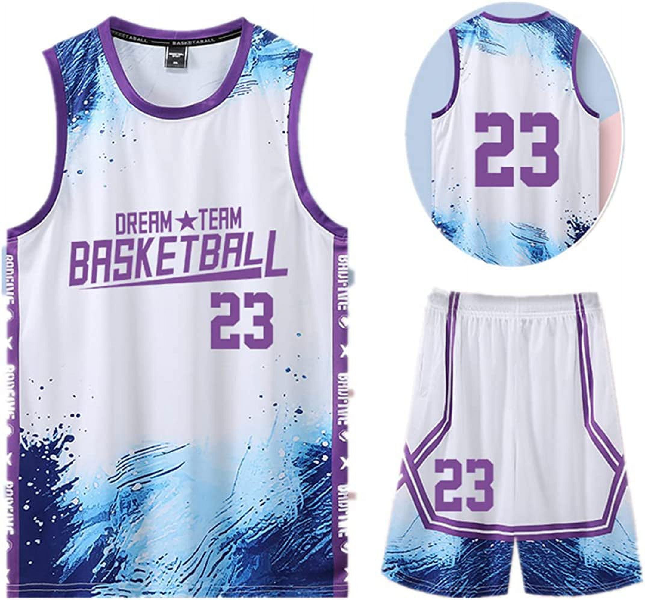 Blue Sublimated Custom Made Basketball Jerseys & Shorts | YoungSpeeds Mens