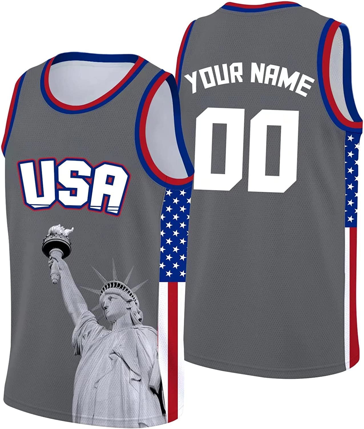 Custom Basketball Jersey American Flag Jersey Independence Day