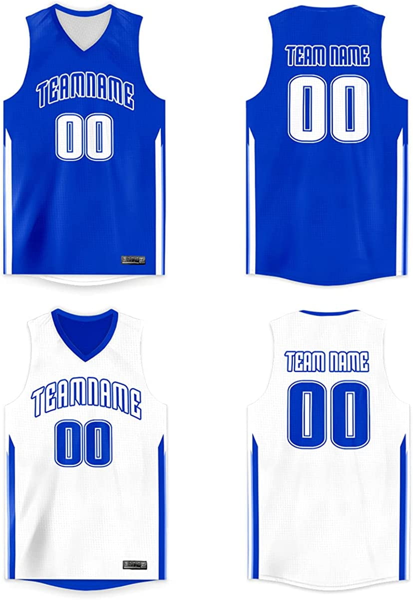 Custom Basketball Jersey Reversible Printed Name Number Athletic Blank