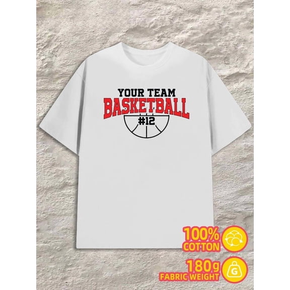 Custom Basketball Jersey men's 180G 100% Cotton white Original Unisex Shirt Graphic tshirts Fashion Unisex Shirt Graphic Tee tshirts Retro Unisex Shirt Graphic tshirts
