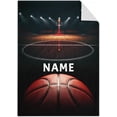 thumbnail image 1 of Custom Basketball Throw Blanket - Soft, Fuzzy & Warm - 30x40 Inches Small Blankets for Lap, Crib - Black Sports Throws Gift for Basketball Lovers, 1 of 5