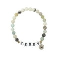 thumbnail image 1 of Custom Beaded Dog Name Bracelet-Memorial Pet Gift-Stone Bracelet-Sympathy Gift-Remembrance Pet Loss, 1 of 7