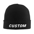 thumbnail image 1 of Custom Beanie Hat for Men, Add Your Photo, Pattern, Name or Text, Customized Winter Gift for Dad, Husband, Son, boyfriend., 1 of 8