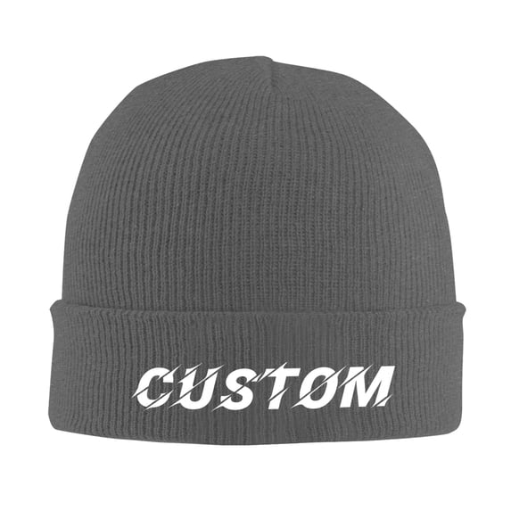 Custom Beanie Hat for Men, Add Your Photo, Pattern, Name or Text, Customized Winter Gift for Dad, Husband, Son, boyfriend.