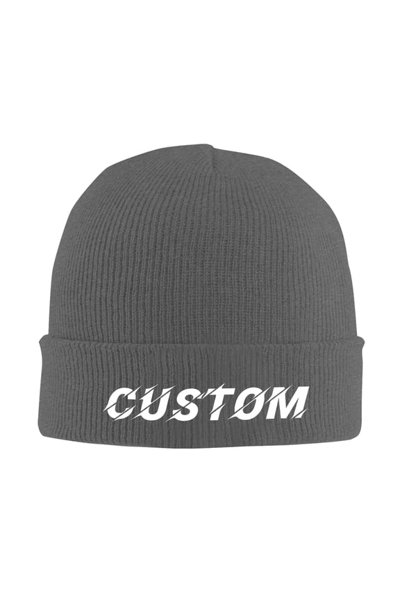 Custom Beanie Hat for Men, Add Your Photo, Pattern, Name or Text, Customized Winter Gift for Dad, Husband, Son, boyfriend.