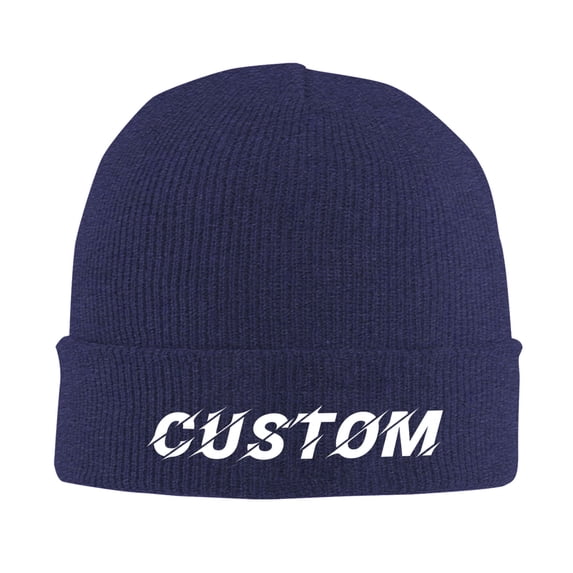Custom Beanie Hat for Men, Add Your Photo, Pattern, Name or Text, Customized Winter Gift for Dad, Husband, Son, boyfriend.