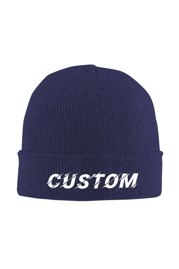 Custom Beanie Hat for Men, Add Your Photo, Pattern, Name or Text, Customized Winter Gift for Dad, Husband, Son, boyfriend.