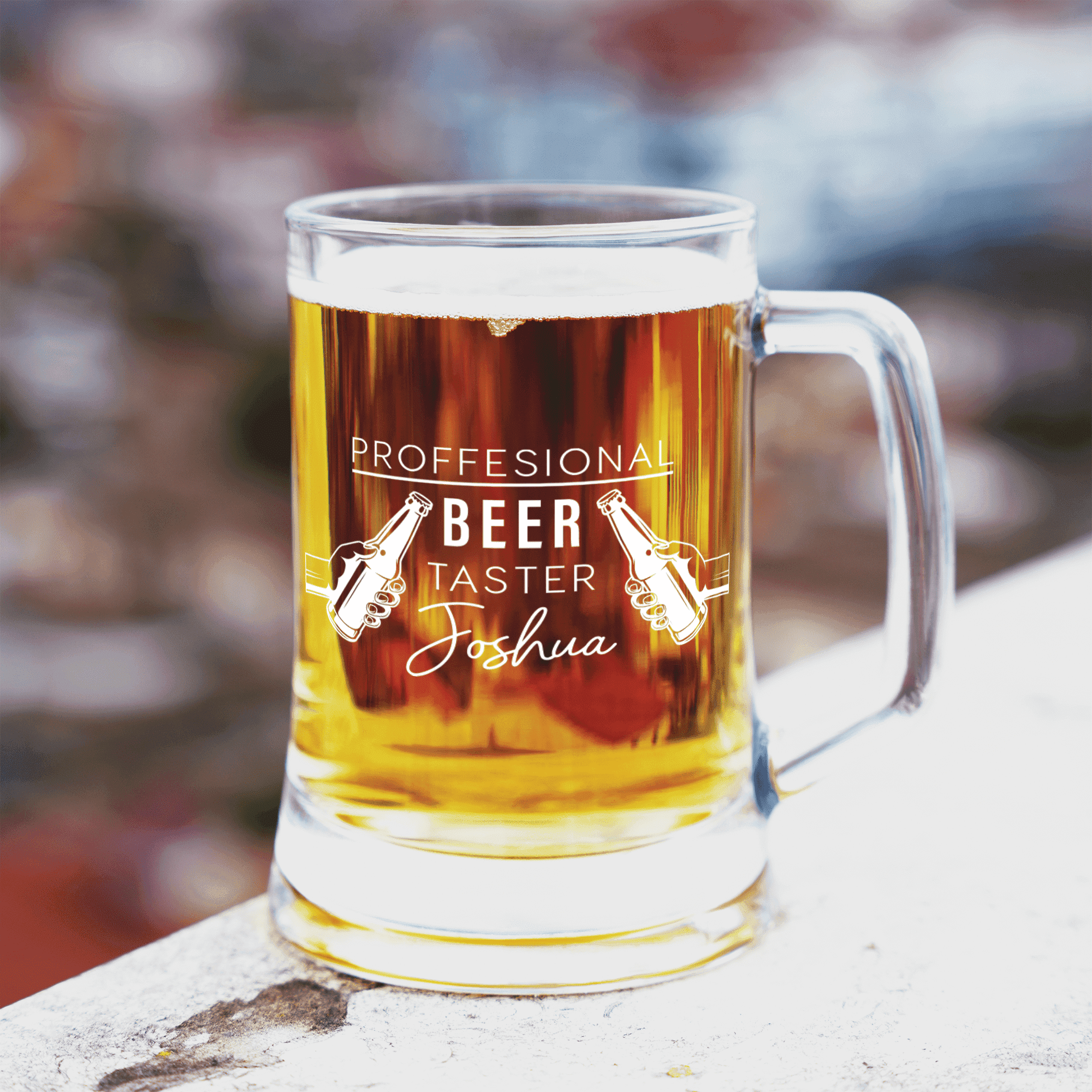 Custom Beer Mugs Set of 2  12 oz Personalized Soda Lime Glasses with UV  Print - Walmart.com