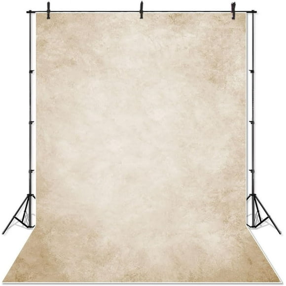 Custom Beige Photography Backdrops Cream Colour Light Tan Texture Abstract Photo Backdrop Vintage Headshot Portrait Background for Photography Studio Props (Beige, 5x7ft)