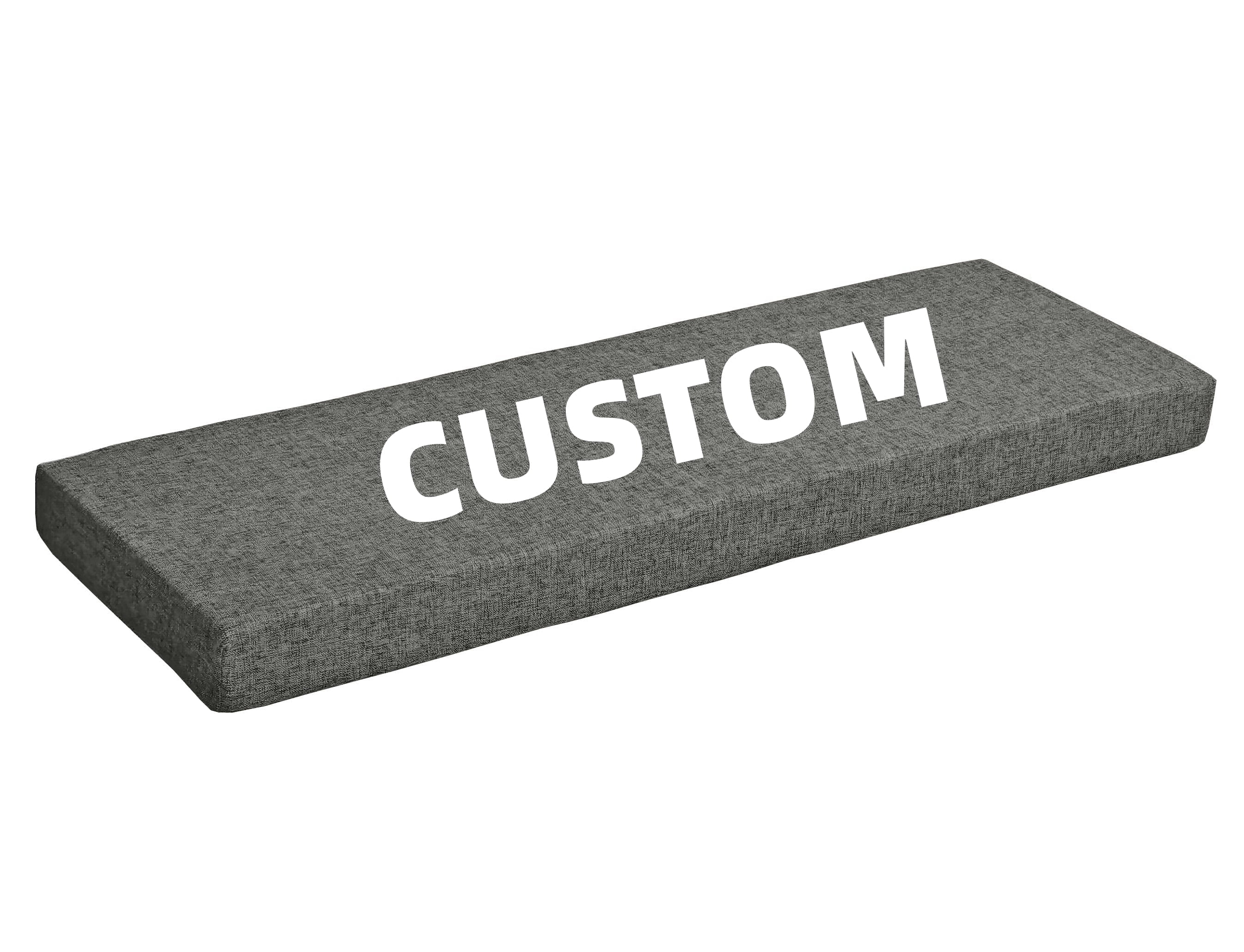 Custom Bench Cushion for Indoor Furniture, Bay Window Seat Cushion, Bespoke Bench Pillow, Fireplace Hearth Cushion, Non-Slip Chair Pad Couch Sofa Foam Cushion Replacement, Swing Cushion