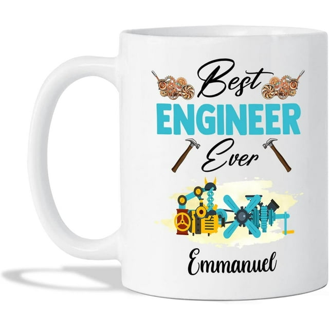 Custom Best Engineer Ever Mug - Engineering Tea Cups - Presents From ...