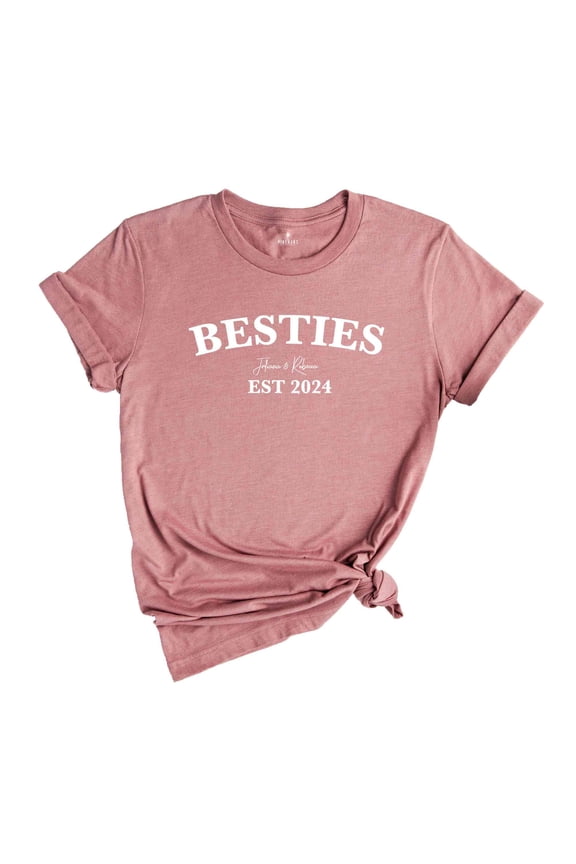 Custom Besties T-shirt, Best Friend Tee, Best Friend Birthday Gift, Sisters Tee, Custom Best Friend Gift, BFF Gifts