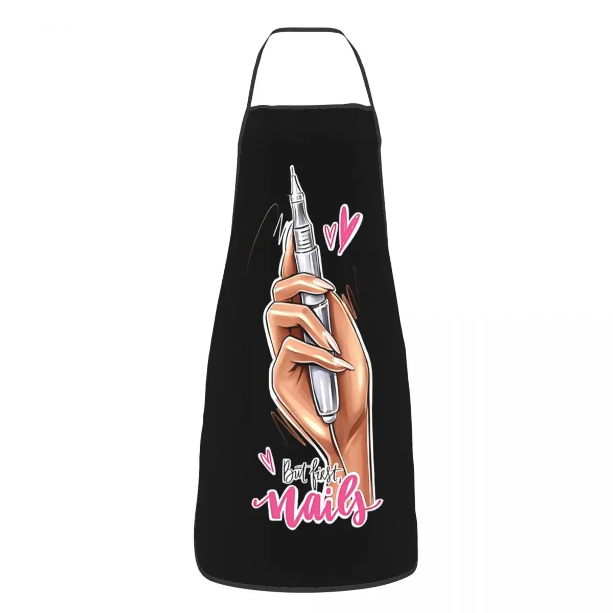 Custom Bib Nail Polish Is My Power Apron for Men Women Adult Chef Cooking Kitchen Nail Polish Tablier Cuisine Painting