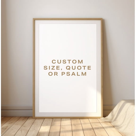 Custom Bible Verse Print Personalized Christian Wall Art Scripture Digital Download, Unframed Canvas Size 12x18