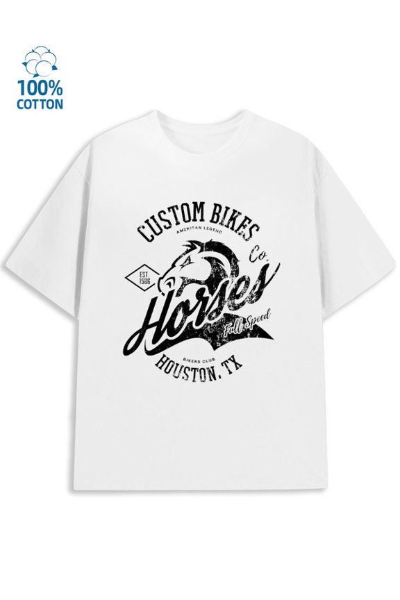 Custom Bikes T-Shirt mens funny humor 180G 100% Cotton white sixty years old husband Original Unisex Shirt Printed tshirts Basic Unisex Shirt Printed tshirts Basic Unisex Shirt Graphic Tee tshirts