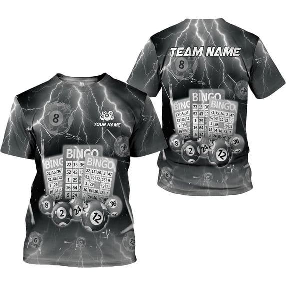 Custom Bingo Shirts for Women Bingo Lover Casino Players T-Shirt Funny Bingo Shirts Gifts Funny Bingo Player Game Lover Gift (Black, L)