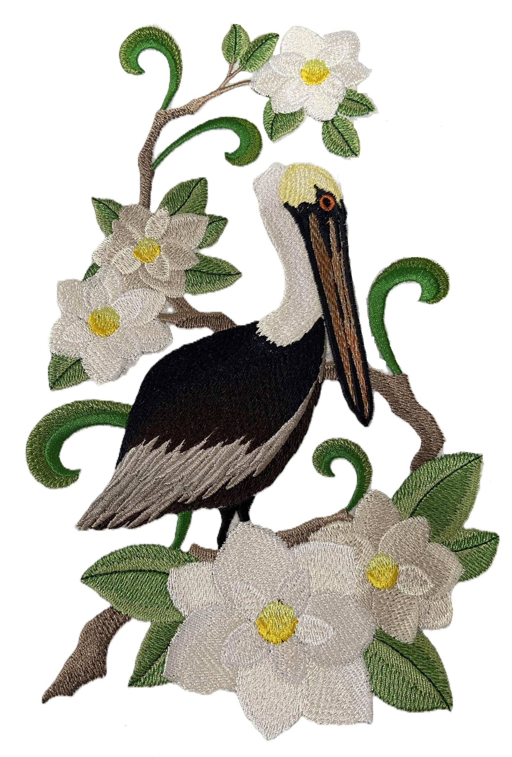 Custom Bird Louisiana Eastern Brown Pelican and Magnolia Medley - Beyond Vision (7" x 10.67")