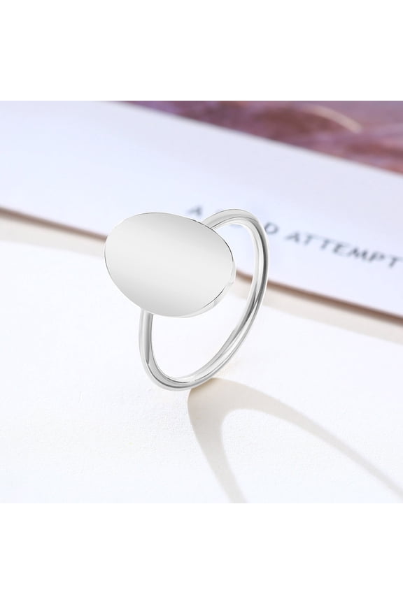 Custom Birth Month Flower Rings for Women, U-Shape, Natural Style, Electroplated, Golden and Steel