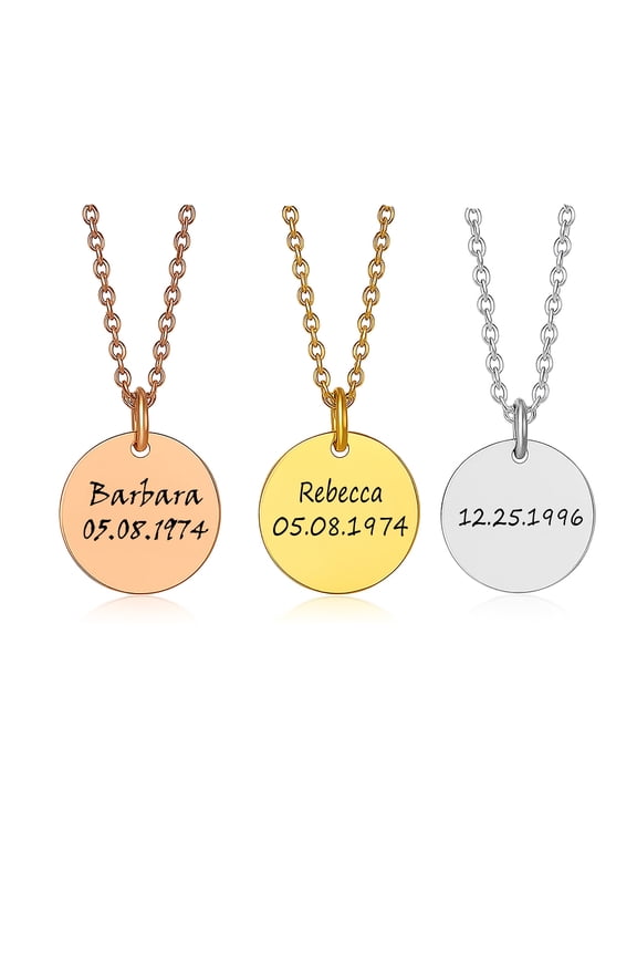 Custom Birthdate Necklace with Name and Date – Personalized New Mom Necklace – Custom Jewelry Gift for New Mom, Mother’s Day Gifts, Birthday Gifts, New Baby, Newborn Name and Date Necklace