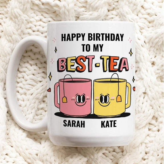 Custom Birthday Best Friend Mug Personalized Friendship Coffee Cup for Birthday & Christmas