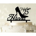 thumbnail image 1 of "Custom Birthday Cake Topper Personalized Shiny Black Cake Topper Color Option Available 5""-7"" Inches Wide", 1 of 1