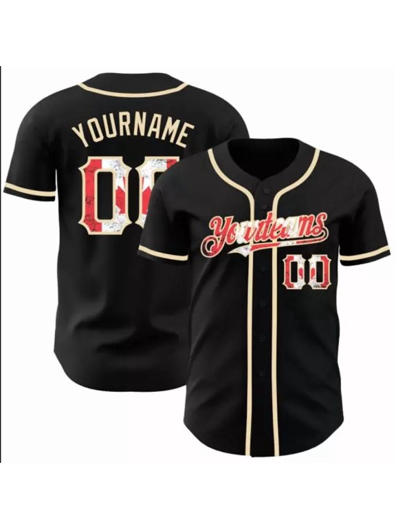 Custom Black Canadian Flag 3D Baseball Jersey Shirt Mother Day Gift - Hot Sale 2026