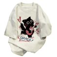 thumbnail image 1 of Custom Black Cat Guitar Bootleg Retro 90s Dance T-Shirt for Cat Lovers, 1 of 5