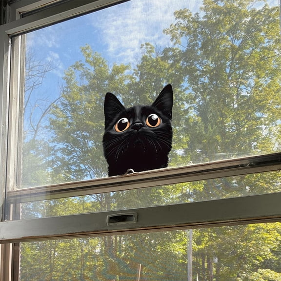 Custom Black Cat Vinyl Stickers, Multipurpose Custom Decals for Cars & Personal Laptop DIY Decoration