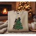 thumbnail image 1 of Custom Black Cats Christmas Tree Sweatshirt Embroidered Holiday Pullover for Cat Lovers and Festive Winter Style, 1 of 4