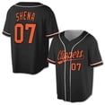 thumbnail image 1 of Custom Black Orange 3D All Over Print Baseball Jersey Shirt Size S-5XL, 1 of 6