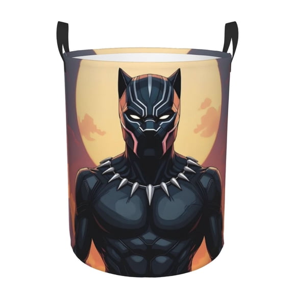 Custom Black Panther Laundry Basket Collapsible Laundry Clothes Hamper for Toys Dirty Clothes In Living Room Bedroom Bathroom Nursery