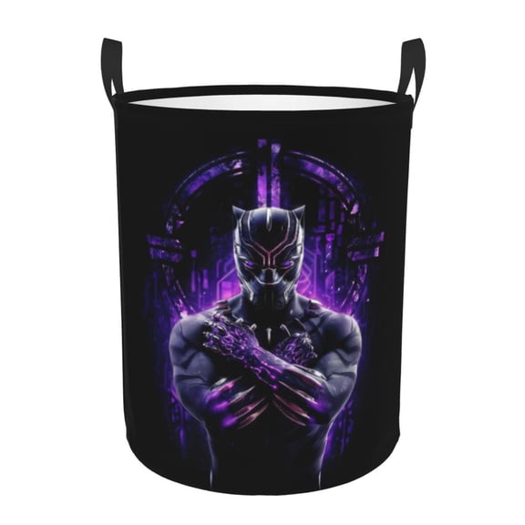 Custom Black Panther Laundry Basket Collapsible Laundry Clothes Hamper for Toys Dirty Clothes In Living Room Bedroom Bathroom Nursery