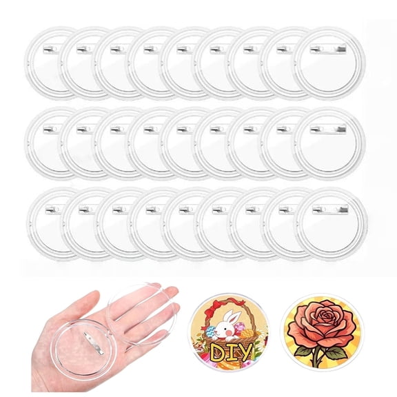 30Pcs Custom Blank Button Making Kit, Personalized DIY Photo & Campaign Pins with Clear Supplies