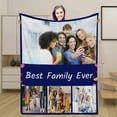 thumbnail image 1 of Custom Blanket Customized Blankets with Photos Personalized Picture Blankets Customizable Blanket Throw with Picture Upload Customized Gift for Man Women Couple Valentine 4 Sizes 4 Photo Collage, 1 of 6