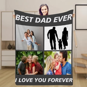 Custom Blanket Customized Blankets with Photos Personalized Picture Blankets Customizable Blanket Throw with Picture Upload Customized Gift for Man Women Couple Valentine 4 Sizes 4 Photo Collage
