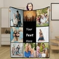 thumbnail image 1 of Custom Blanket Customized Blankets with Photos Personalized Picture Blankets Customizable Blanket Throw with Picture Upload Customized Gift for Man Women Couple Valentine 4 Sizes 4 Photo Collage, 1 of 6