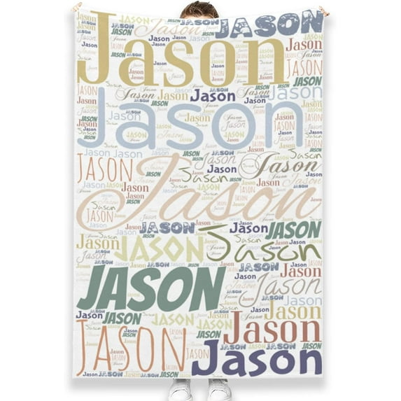 Custom Blanket Design Your Name Personalized Blankets Customized Gifts (Colorful, 40"x30")