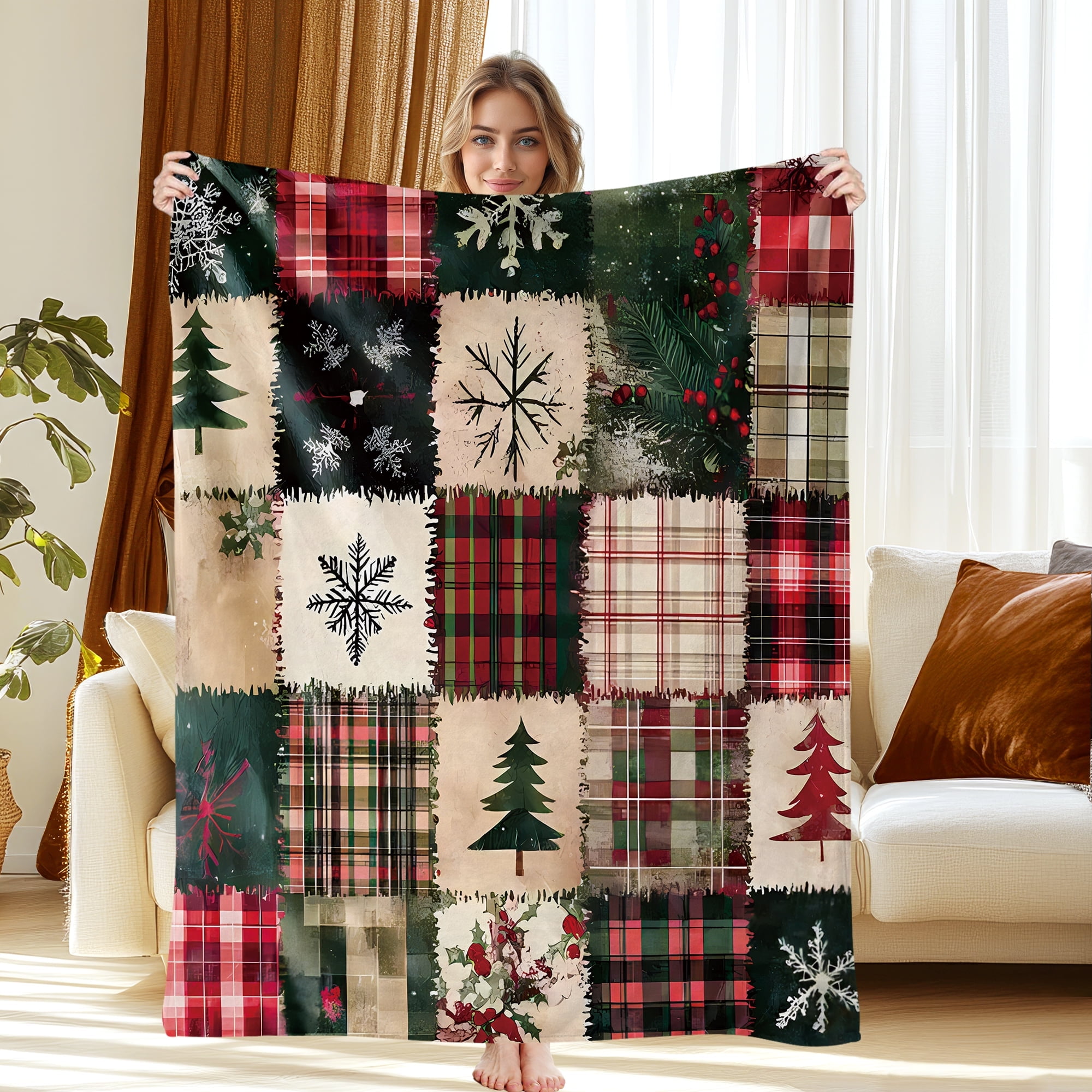 Custom Blanket, Flannel Fleece Blanket for Bed & Sofa - Soft Printed Throw Blanket, Fuzzy Blankets & Throws 30x40 Inches