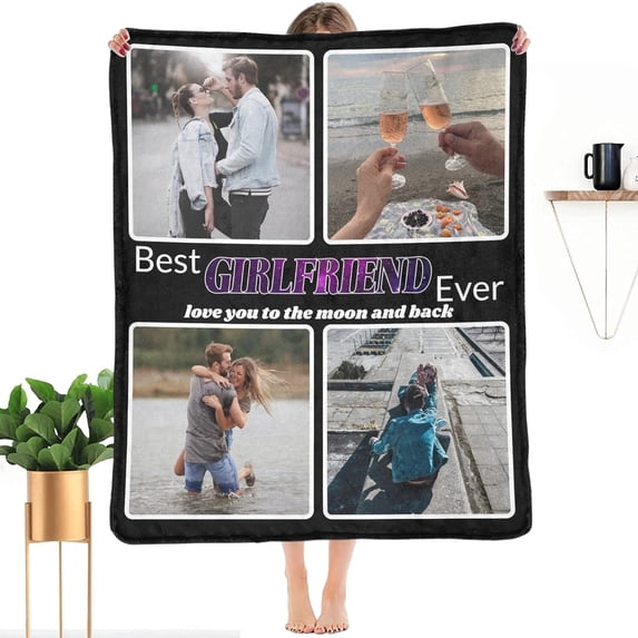 Custom Blanket Gifts for MOM, Customized Blankets with Photos, Make a Personalized Bed Throws to My Mom for Mothers Day, Custom Souvenir Throw Blanket for Best Mom Ever Blankets