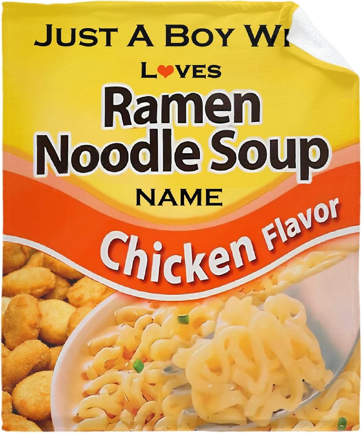 Custom Blanket Just A Boy Who Loves Ramen Personalized Name Blanket Custom blanket just a boy who loves ramen personalized name blanket