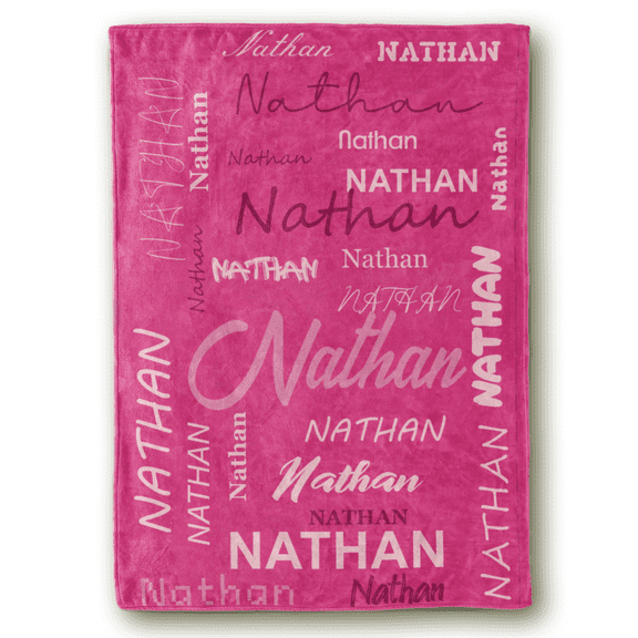 Custom Blanket with Name - Customized Soft Throw for Adult Kids, Personalized Flannel Blanket Gifts for Teen Girls Boys Babies Pets Birthday Christmas Valentines Day