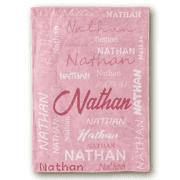 Custom Blanket with Name - Personalized Soft Throw for Adult Kids, Customized Flannel Blanket Gifts for Teen Baby Pets Birthday Christmas Valentines Day