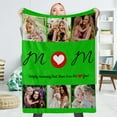 thumbnail image 1 of Custom Blanket Personalised Blanket with Photos Customised Blankets Custom Throw Blanket for Family Birthday Wedding Gift Sofa Bedroom, 1 of 6