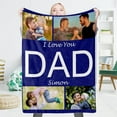 thumbnail image 1 of Custom Blanket Personalised Blanket with Photos Customised Blankets Custom Throw Blanket for Family Birthday Wedding Gift Sofa Bedroom, 1 of 6