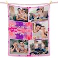 thumbnail image 1 of Custom Blanket Personalised Blankets for Adults Christmas Long Distance Relationship Gifts Mum Kids Family Friends Lovers Dog Pets Personalized Birthday Blankets 6Photo-1, 1 of 6