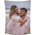 thumbnail image 1 of Custom Blanket, Personalized Throw Blanket, Customized Blankets with Photo Text Collage, for Family Friends Kids Birthday Wedding Christmas Personalized Gifts, 1 photo 80x120cm, 1 of 5