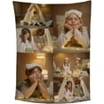 thumbnail image 1 of Custom Blanket, Personalized Throw Blanket, Customized Blankets with Photo Text Collage, for Family Friends Kids Birthday Wedding Christmas Personalized Gifts, 1 photo 80x120cm, 1 of 5