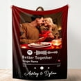 thumbnail image 1 of Custom Blanket with Photo Music Code Personalized Throw Blankets Customized Blankets Gift for Lover Family Friend Birthday Valentine‘s Day Christmas Blankets, 1 of 5